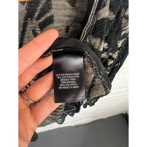 Nic + Zoe Women's Open Front Cardigan Sweater Long Sleeve Black Size Medium - Picture 4 of 5